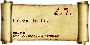 Linkes Tullia névjegykártya